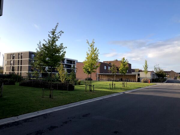 Afgewerkte omgeving van Site Saelens in Brugge